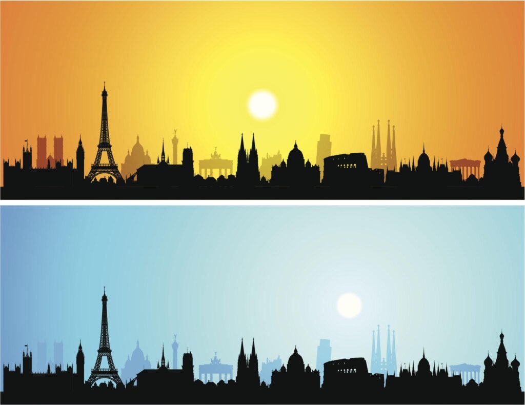 Europe travel destinations and landmarks