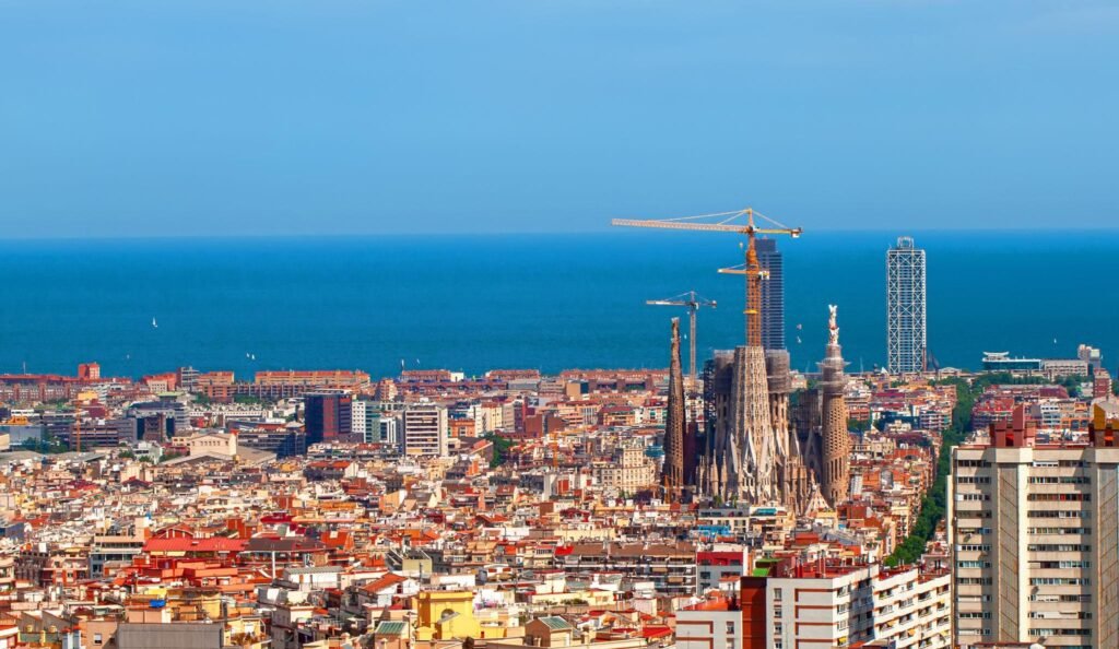 Barcelona city centre and historic architecture