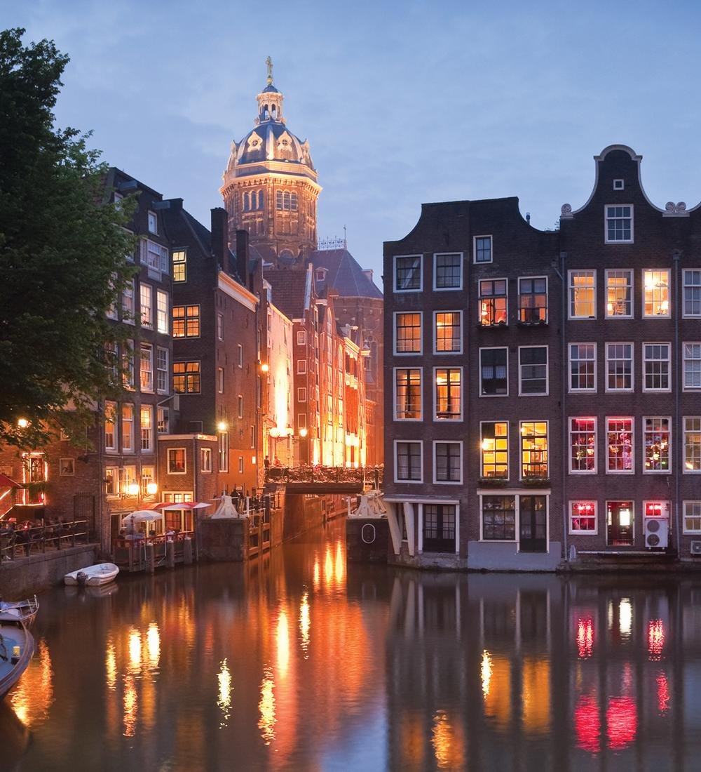 Historic canal houses in Amsterdam