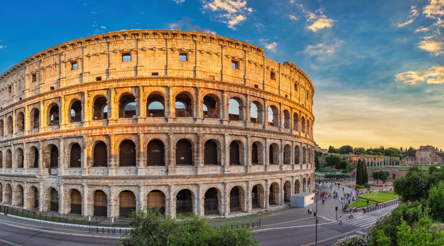 The Colosseum overlooking historic Rome