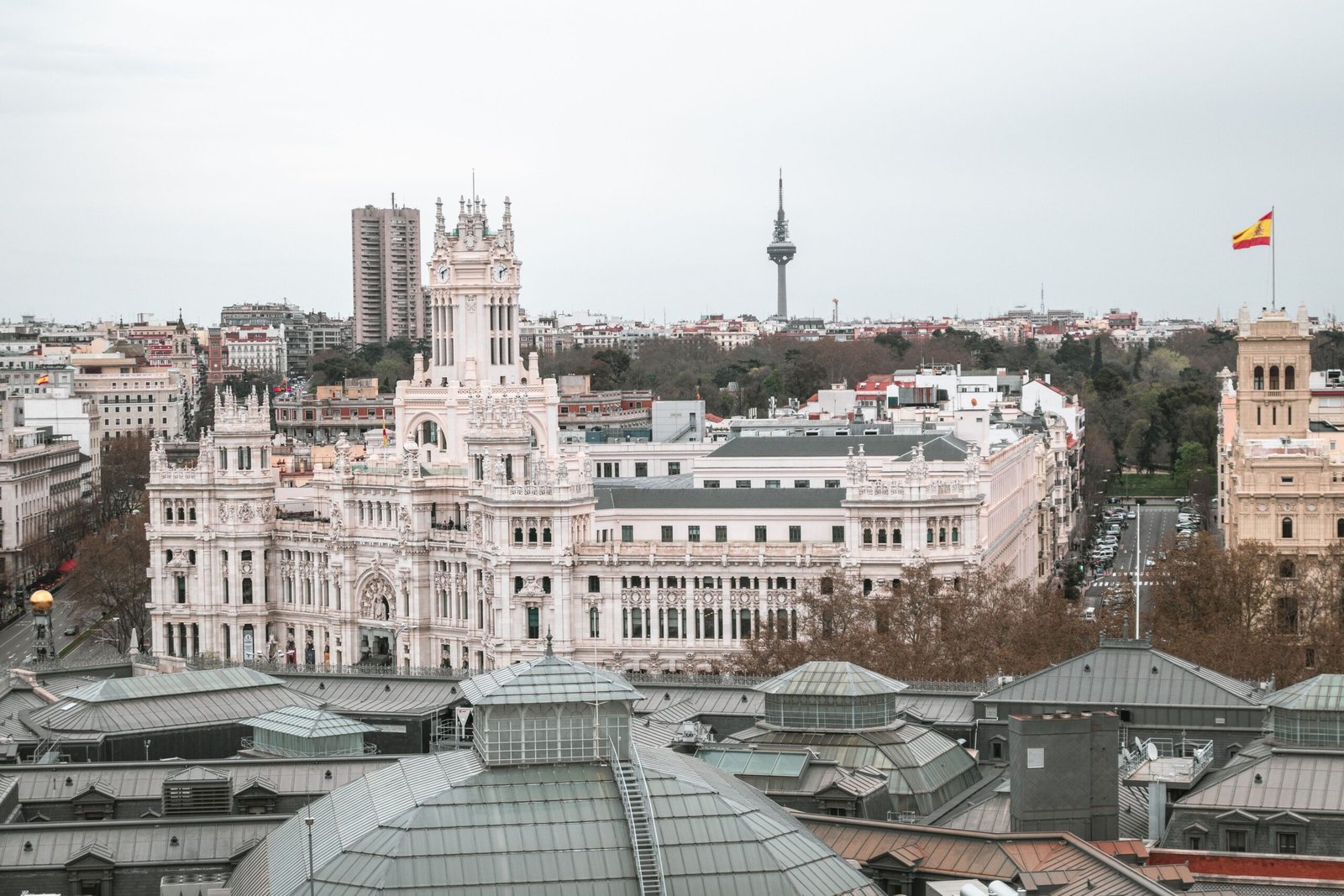 Gran Vía and Madrid skyline