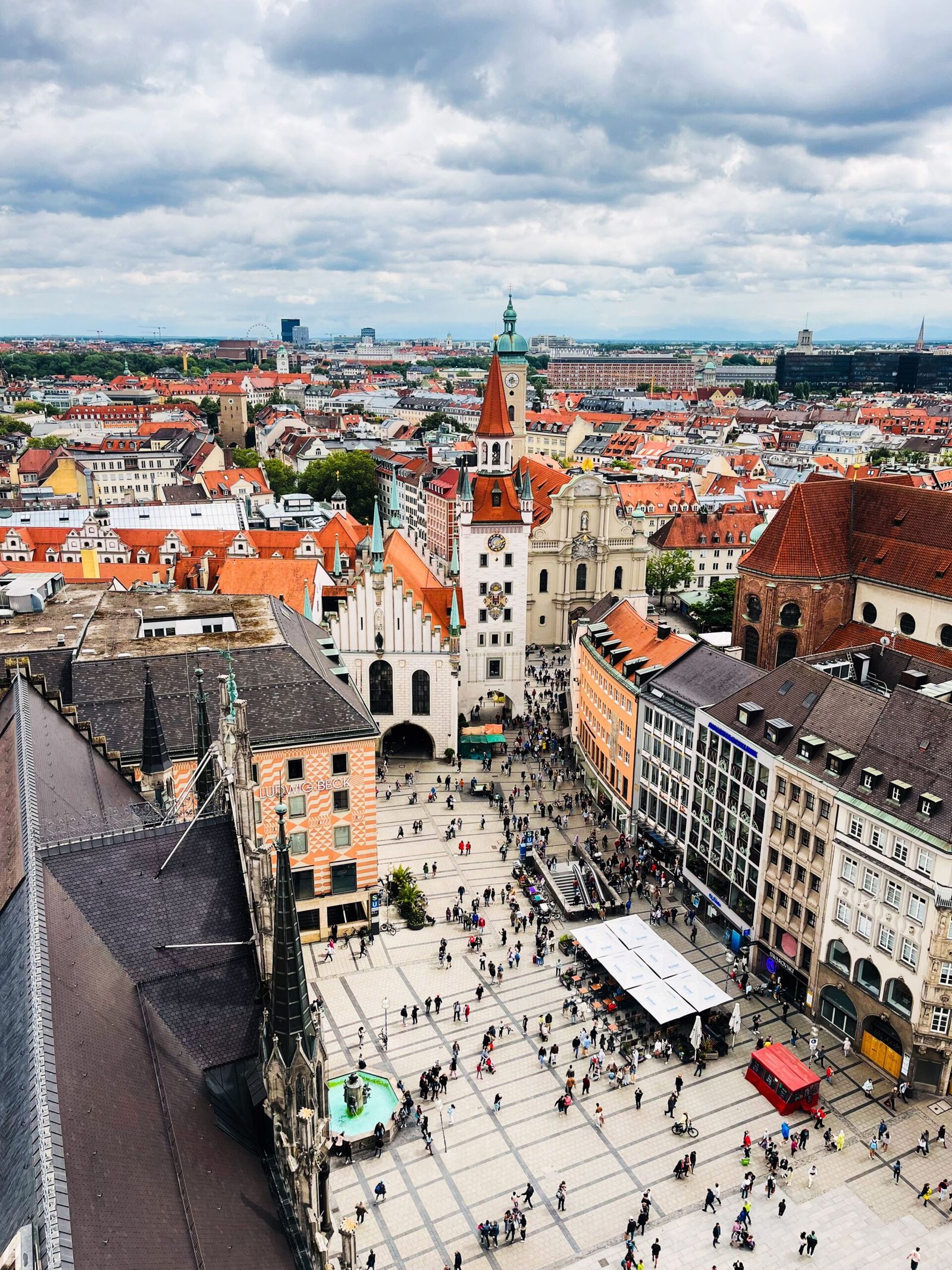 Historic Munich Old Town and Bavarian architecture