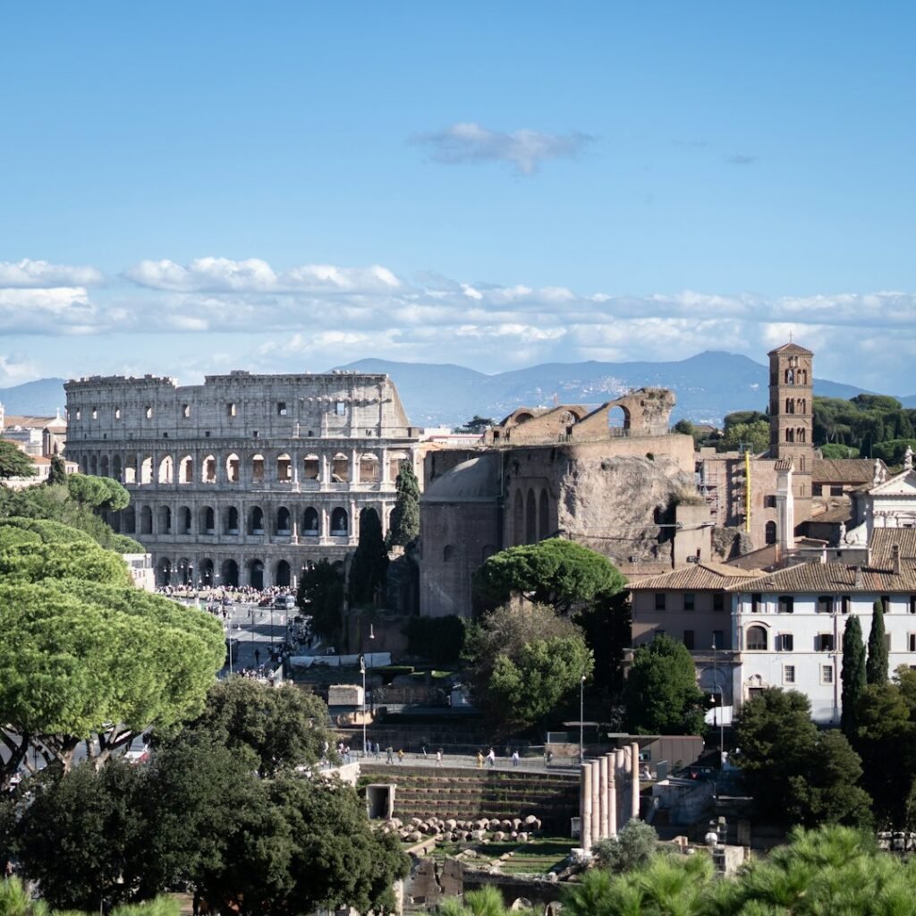 Colosseum and Roman Forum in Rome