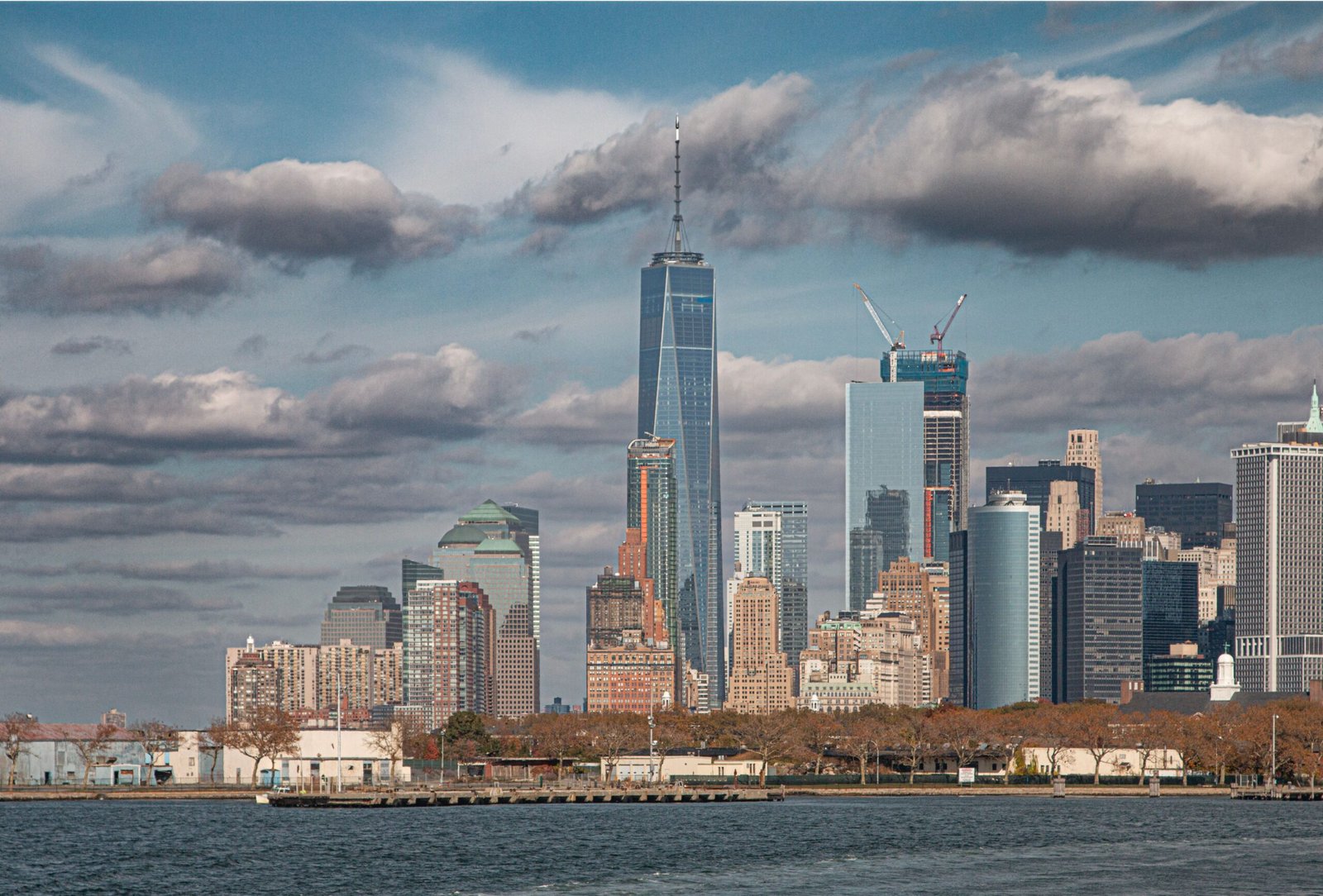 Downtown Manhattan skyline with One World Trade Center in New York City